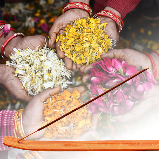 Encens naturel au jasmin doux fabriqué à la main en Inde Tulasi Exclusive Masala