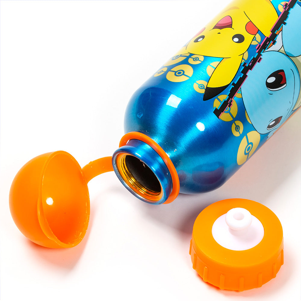 Botella de aluminio para niños 400 ml Pokemon / Cantimplora infantil / Botella de agua reutilizable