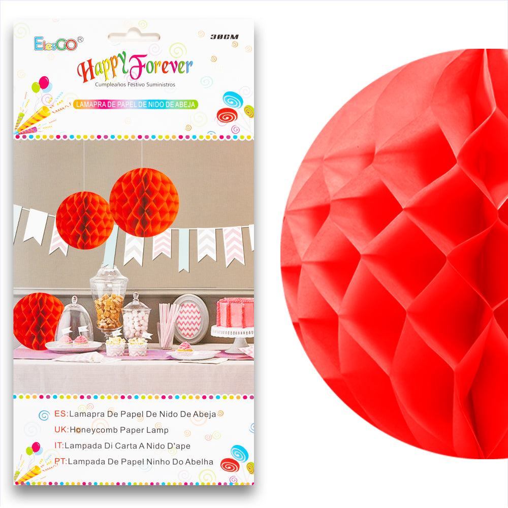 Red paper ball/ Measurements Ø 30cm