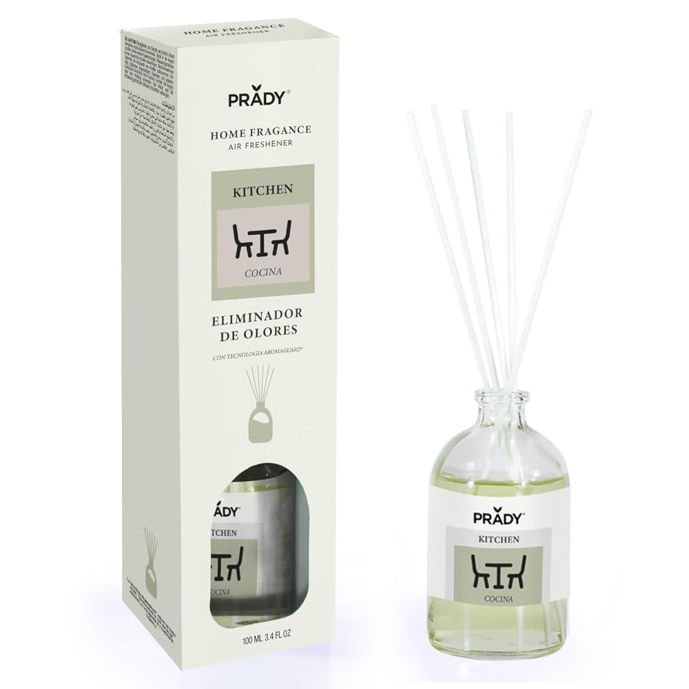 Difusor de varillas ambientador Mikado Aromaguard Prady 100ml neutralizador de olores especial cocina