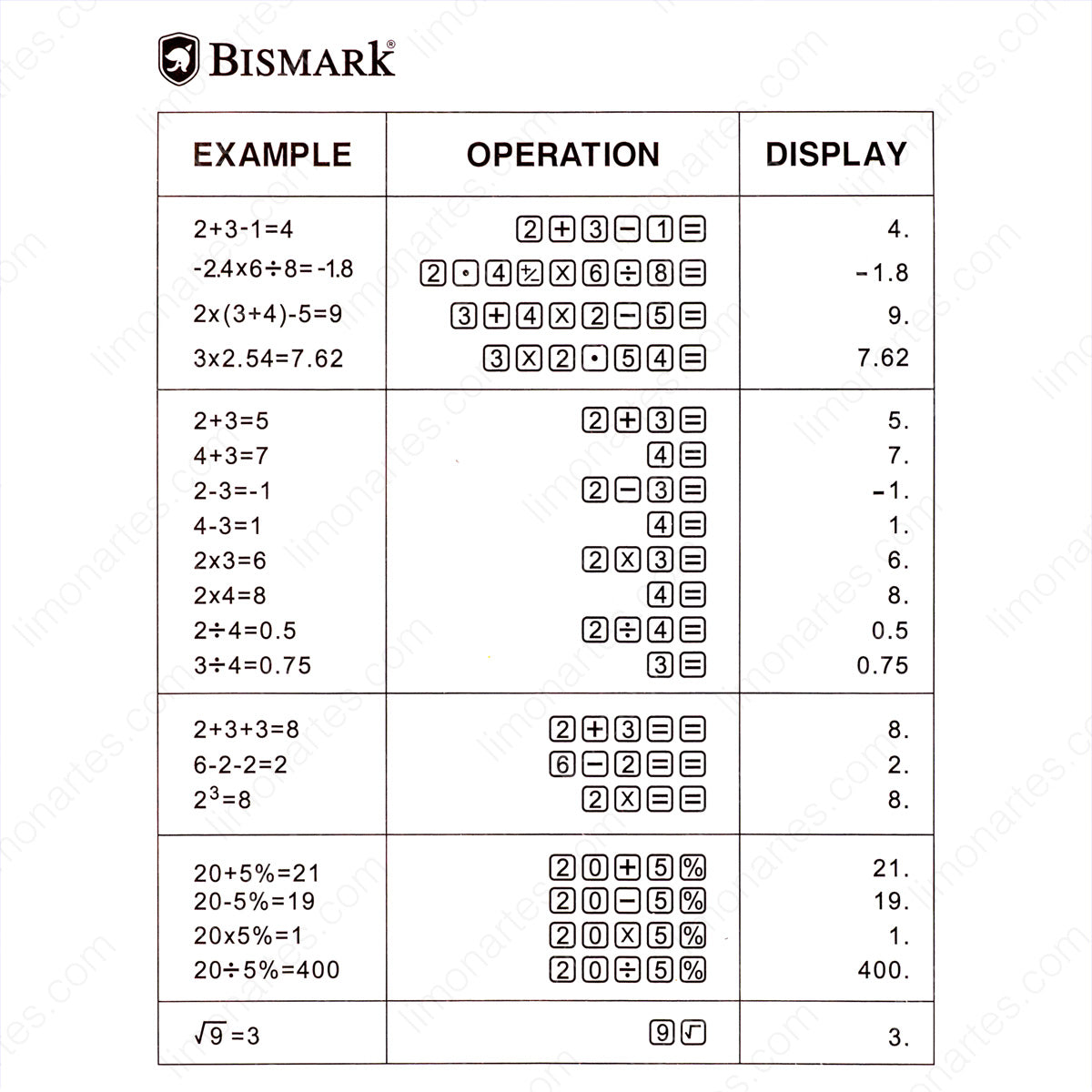 Calculatrices Bismark à 8 chiffres Disponibles en 4 couleurs