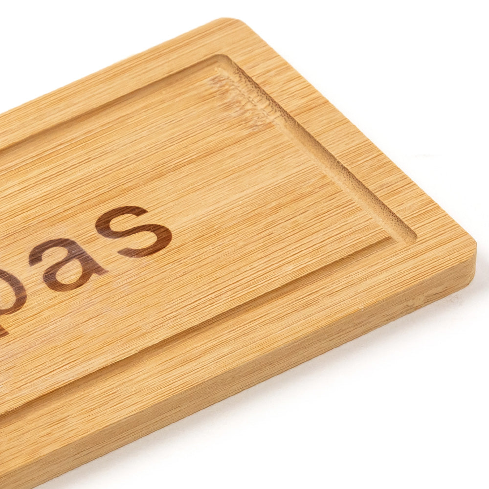 Planches à tapas en bambou avec poignée 23x9 cm