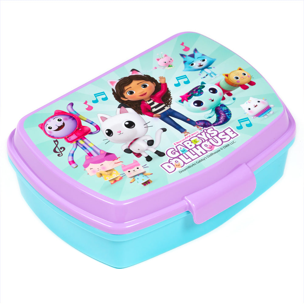 Stor Gabby's dollhouse Rectangular Sandwich Box / BPA Free / Lunch Box for Kids / School / Nursery