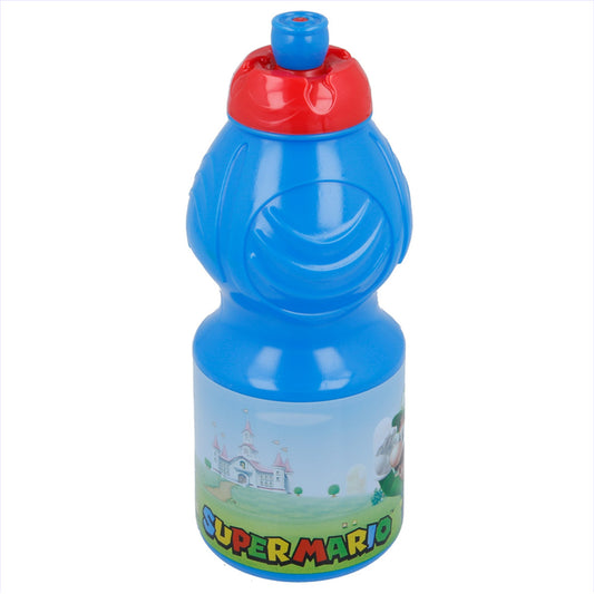 Gourde de sport avec fermeture anti-goutte 400 ml Super Mario / Sans BPA