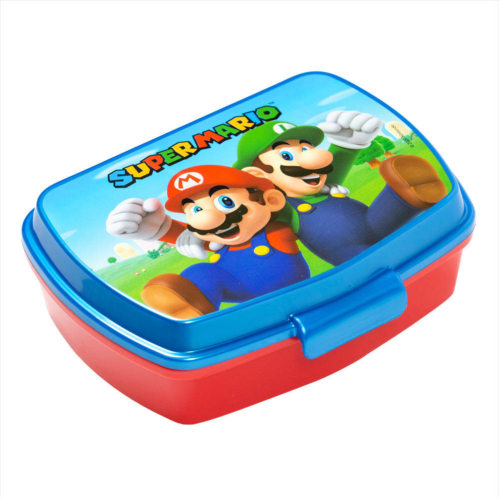 Stor Rectangular Super Mario Sandwich Box/ BPA Free/ Children's Lunch Box/School/Nursery