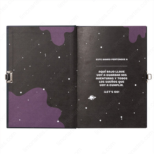 Notebook with lock/ Secret diary/A5 (148 x 210mm)/Diary of dreams and adventures/ Two patterns available/ MP