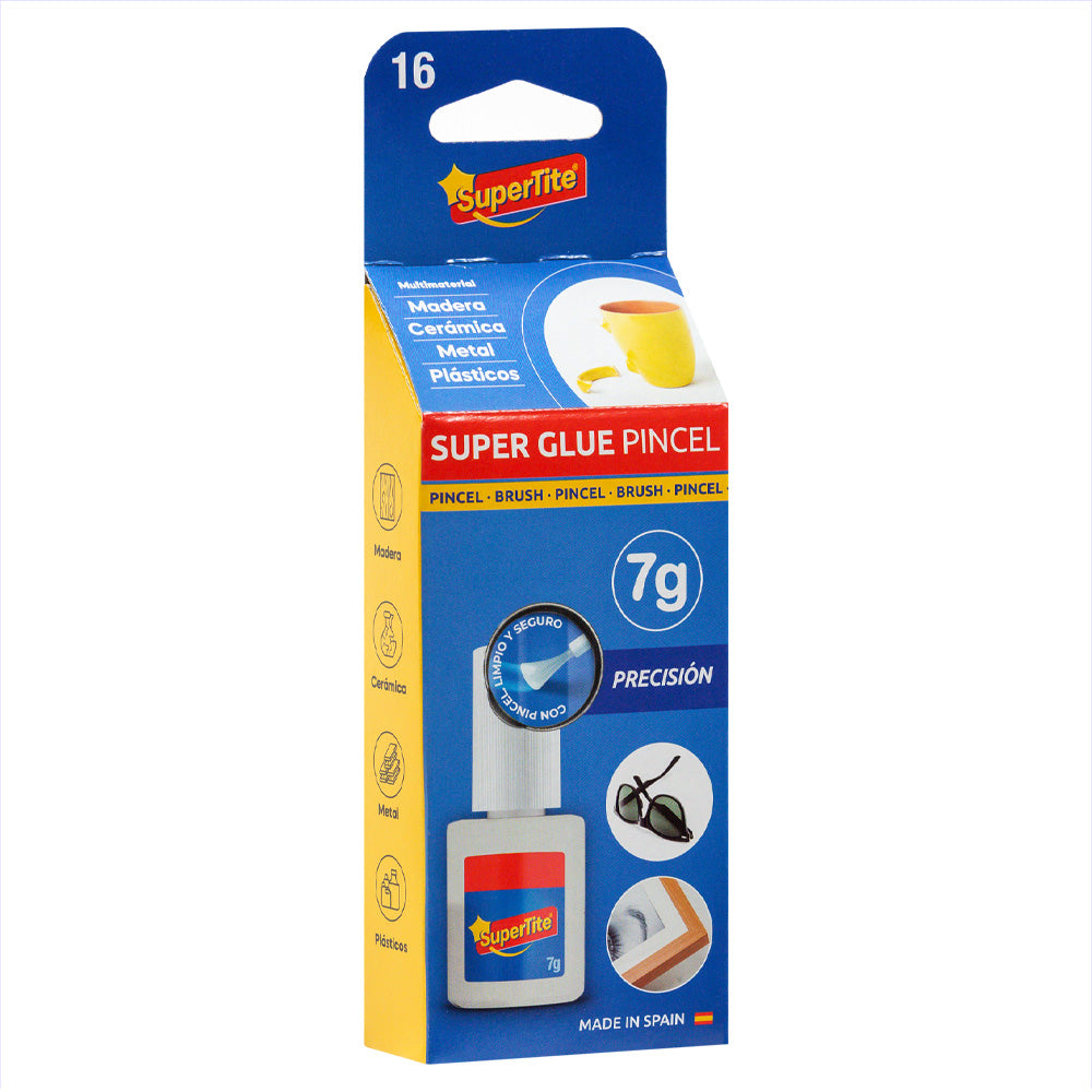 SuperTite 16 Super glue brush Instant adhesive blister 7g Precision