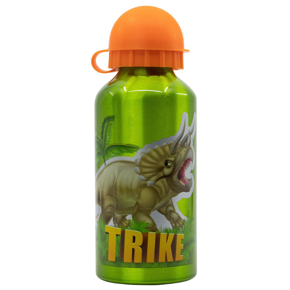 Botella de aluminio para niños 400 ml Dinosaur / Cantimplora infantil / Botella de agua reutilizable