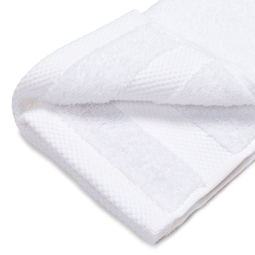 Serviette blanche avec cintre, 100% coton, 500 gr/m2