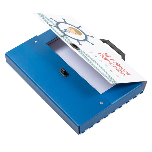 Set mallette + livre de rappel première communion garçon