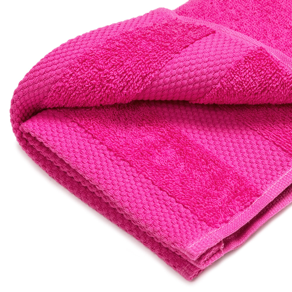 Serviette rose avec cintre 100% coton 500 gr/m2