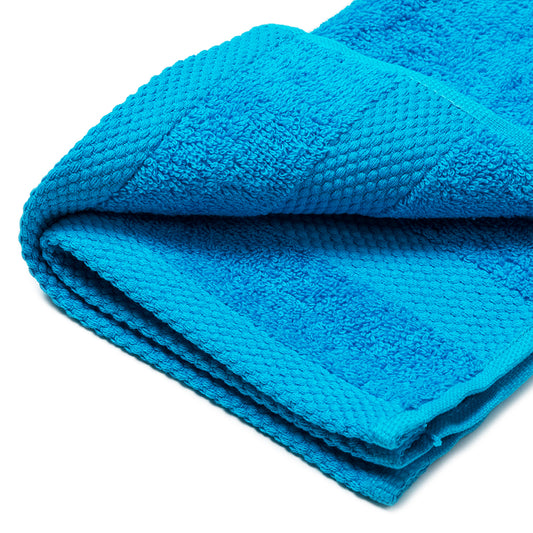 Serviette bleu turquoise avec cintre 100% coton 500 gr/m2