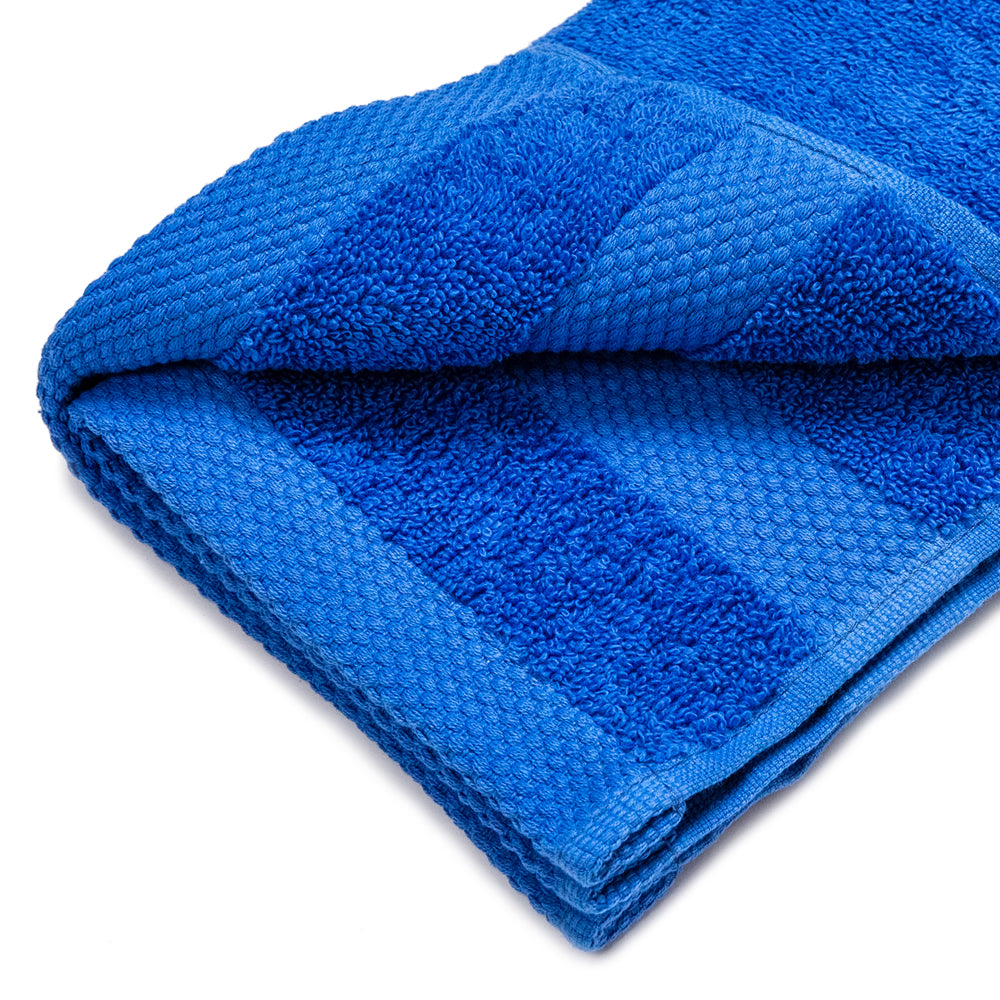 Serviette bleue avec cintre 100% coton 500 gr/m2