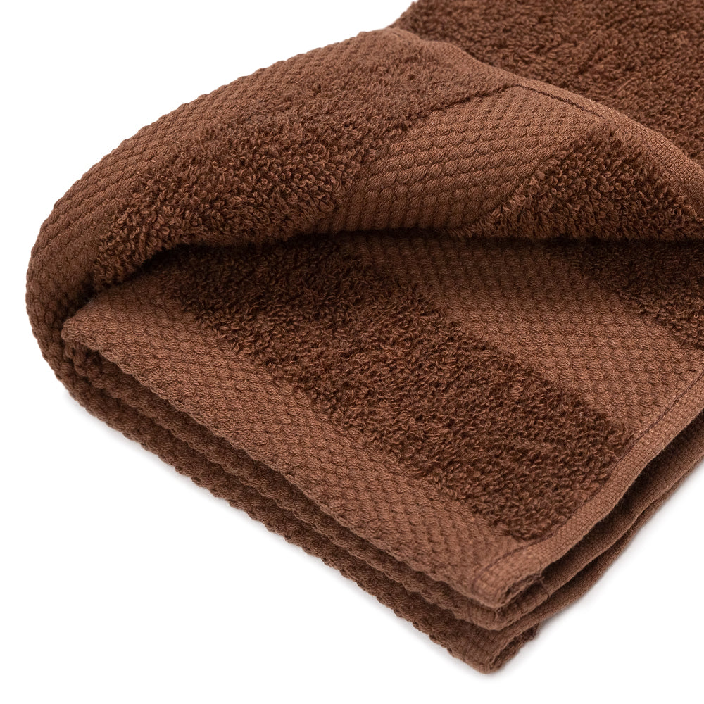 Serviette marron avec cintre 100% coton 500 gr/m2