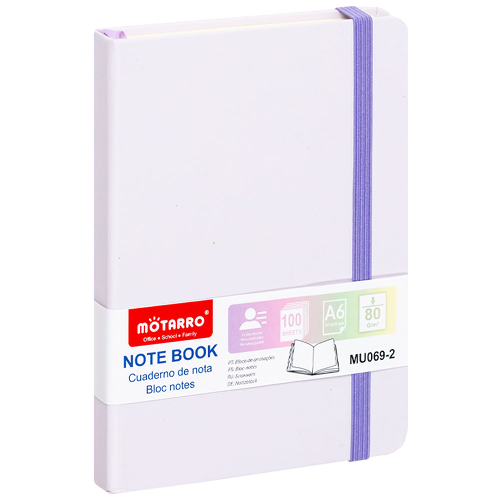 Cuaderno Bloc de notas Pastel surt 80gr 100hojas A6 (14,3x10,3cm) 4 Colores disponibles