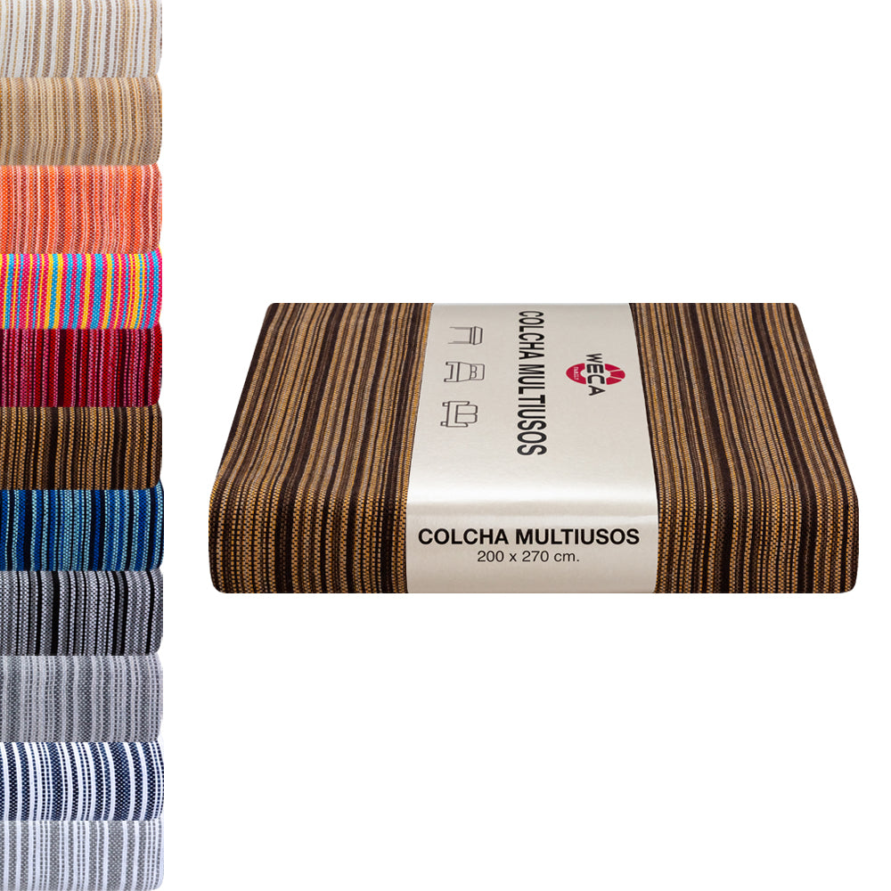 Couette à motif rayé polyvalent/canapé à carreaux, couverture Foulard, couvre-lit, Foulard pour canapés en coton