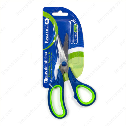 Bismark Tijeras de oficina 170 mm/ azul y negro - LIMÓN ARTES