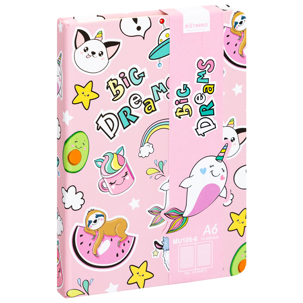 Cuaderno Bloc de notas 80gr 100hojas A6 (14,5x10,5cm) 4 Diseños disponibles