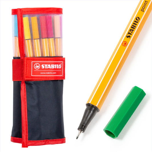 Rotulador stabilo Point 88/Punta de fibra/Rollerset Estuche 25 Colores