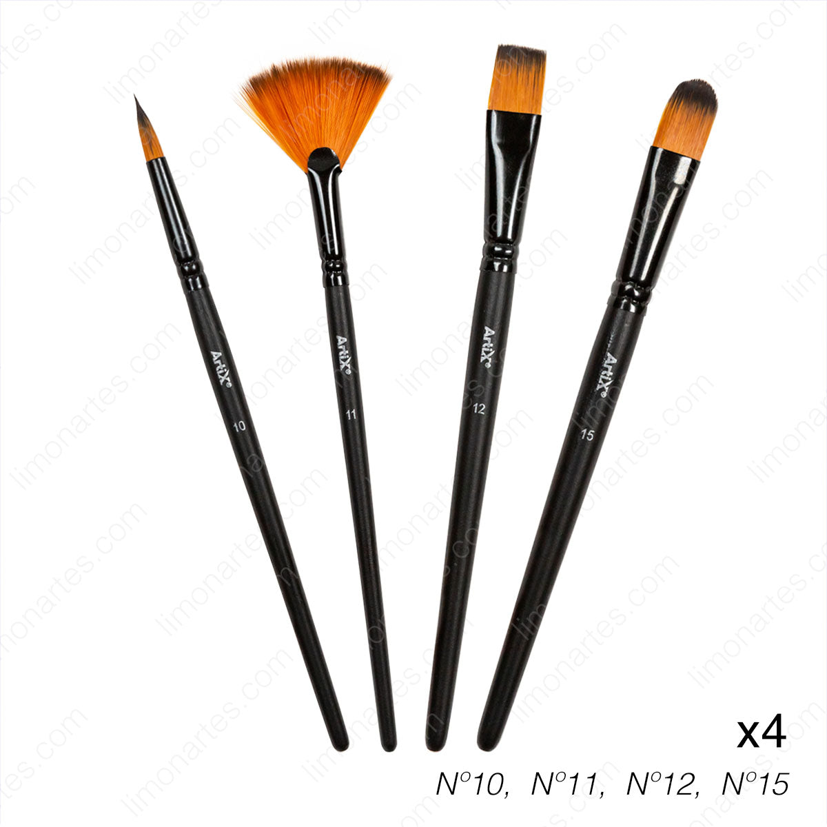 Artix Pinceles corto 4uds - LIMÓN ARTES