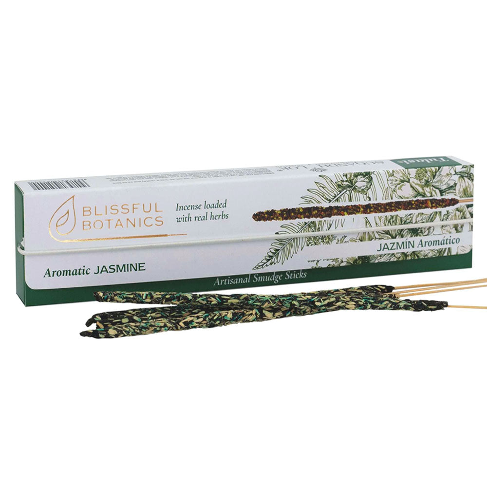 Encens Biologique Jasmin Blissful Botanics TULASI Artisanal Naturel 8 bâtonnets d'encens biologiques