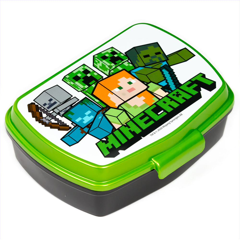 Boîte à sandwich rectangulaire Stor Minecraft / Sans BPA / Boîte à lunch pour enfants / École / Crèche