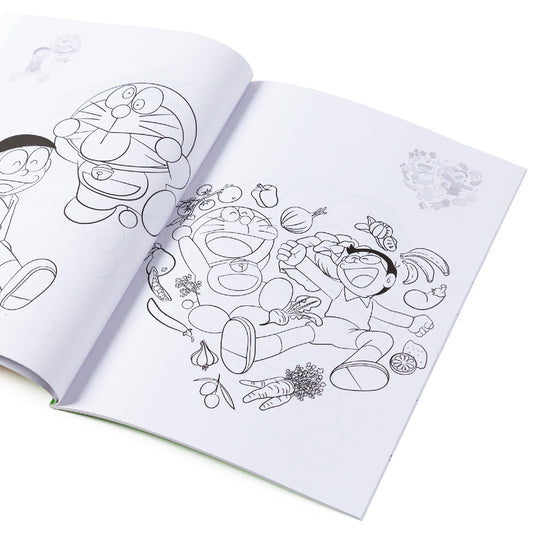 Doraemon Libro de coloreas con pegatinas / Libro de pintar infantil con pegatinas / Dibujo artístico DIY