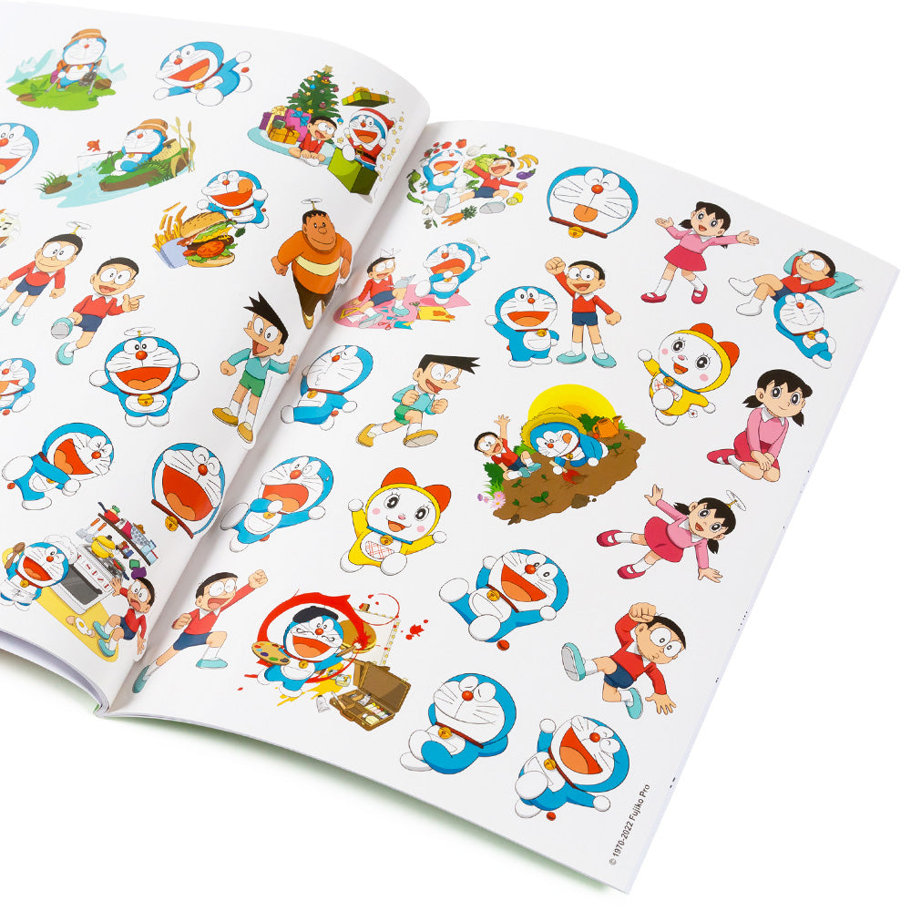 Doraemon Livre de coloriage avec autocollants / Livre de peinture pour enfants avec autocollants / Dessin artistique DIY