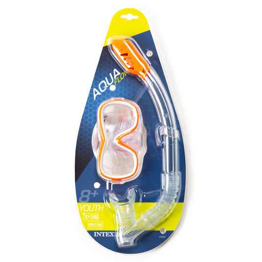 Tube et masque de plongée surf rider en polycarbonate Intex +8 ans