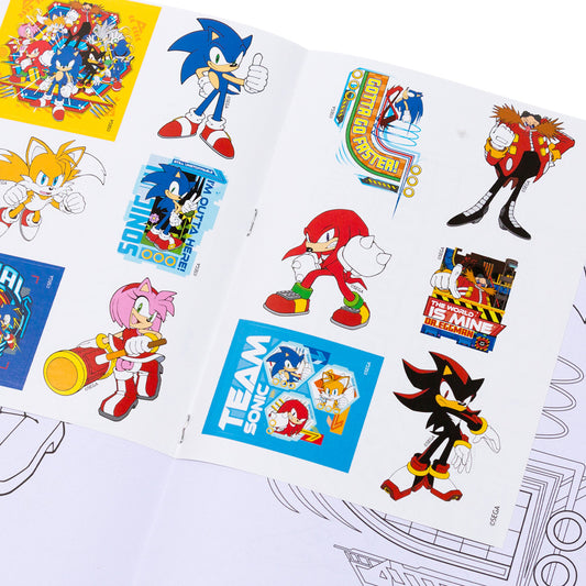 Sonic Coloring Book with Stickers / Children's Painting Book / DIY Art Drawing
