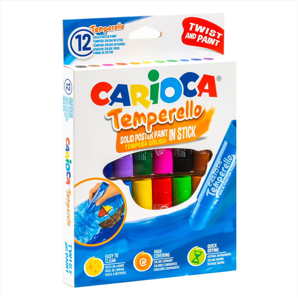 Tempera sólida Fabric x10 colores para tela Carioca