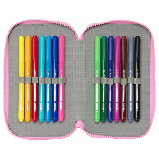 Plumier Doble Pqño 28 Pcs Gabby's Dollhouse "Party"