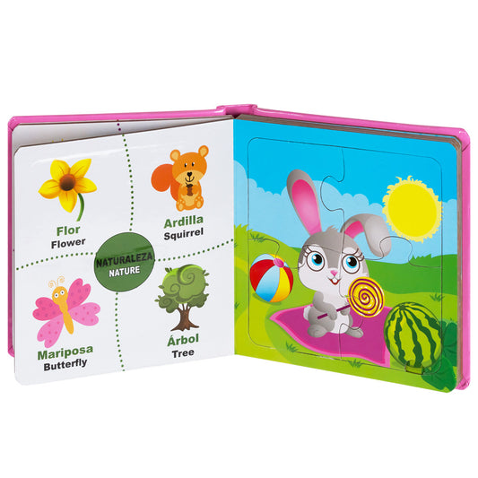 Play and learn First Words Spanish - English / Hardcover children's book