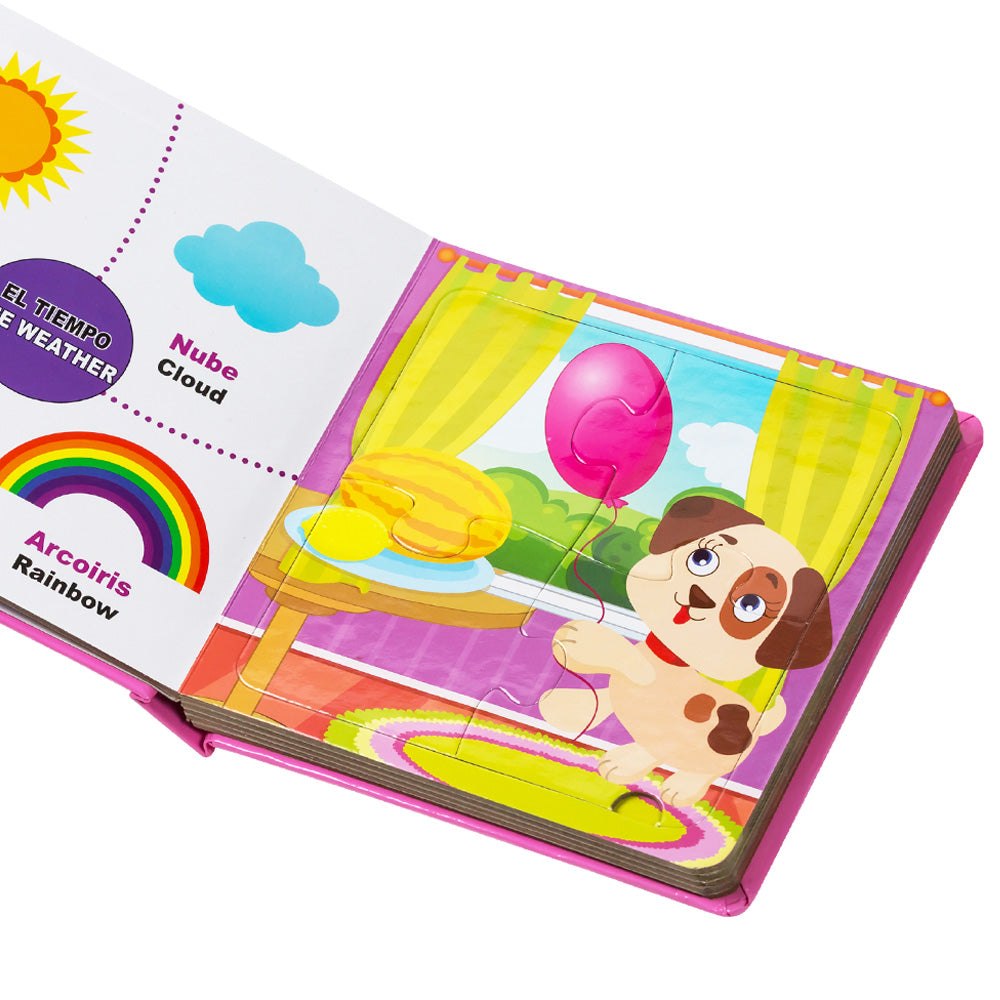 Jouer et apprendre Les Premiers Mots Espagnol - Anglais / Livre pour enfants à couverture rigide