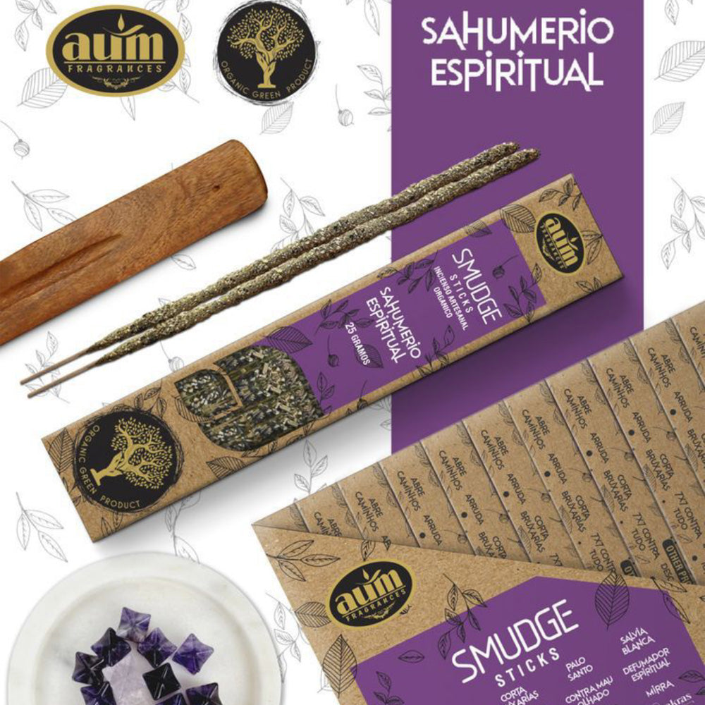 AUM Fragrances Organic Incense 25gr - Spiritual Incense / Handmade in India with Natural Ingredients / No Toxic Products