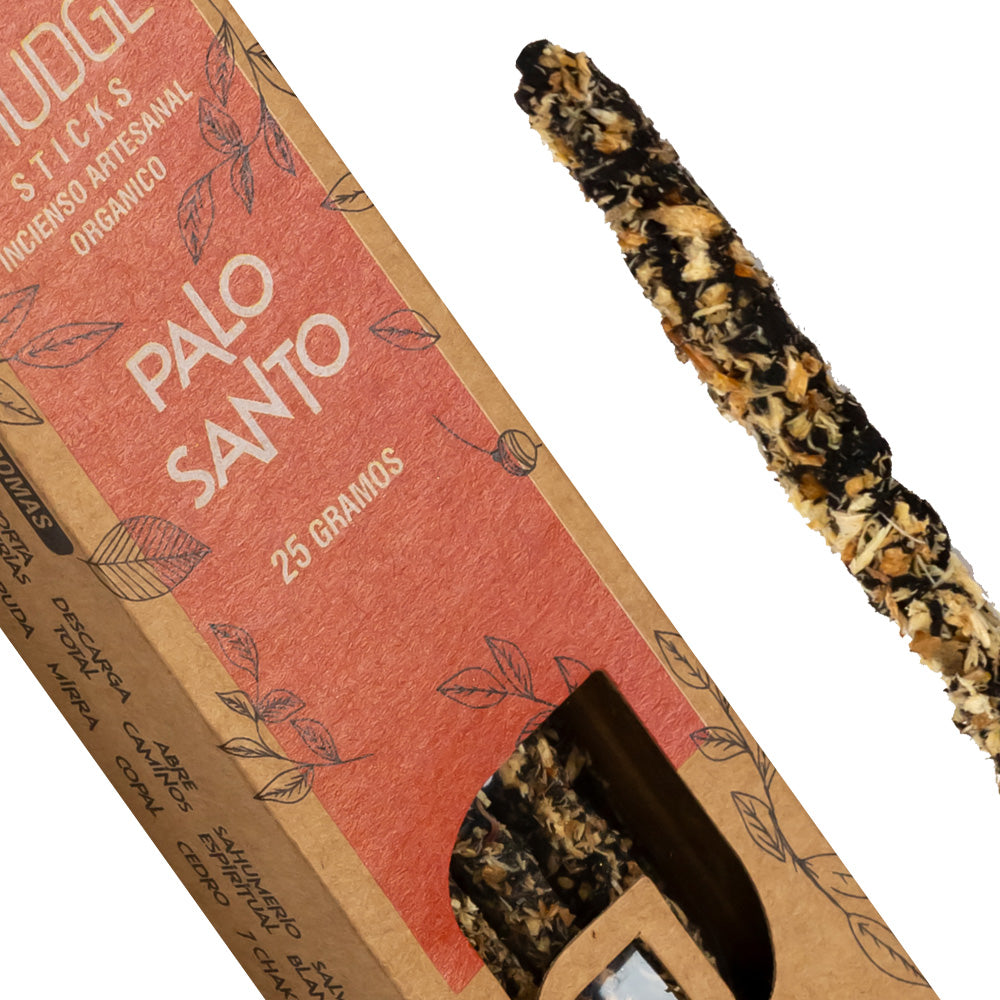 Incienso Orgánico AUM Fragrances 25gr - Palo santo / Hecho a Mano en India con Ingredientes Naturales / Sin Productos tóxicos