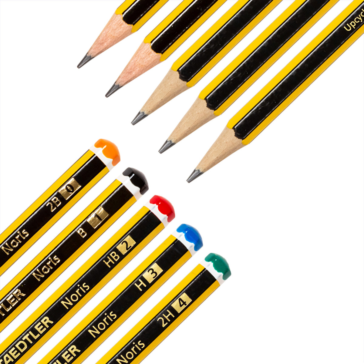 Pack of 5 Staedtler noris graphite pencil set 2B,B,HB,H,2H