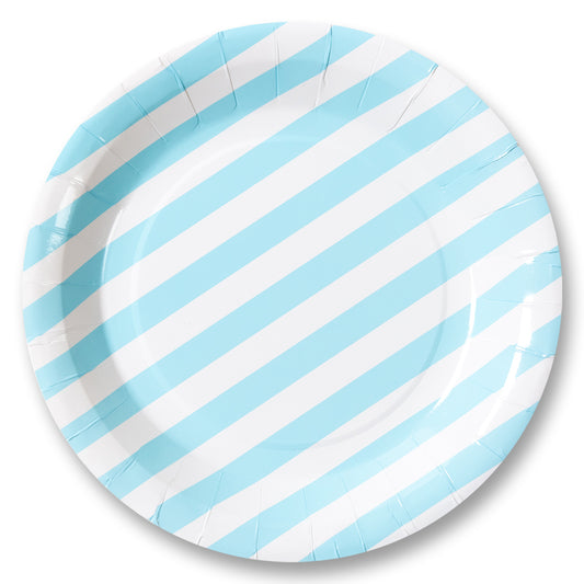 Lot de 4 assiettes de fête bleues 23 cm / 3 modèles disponibles