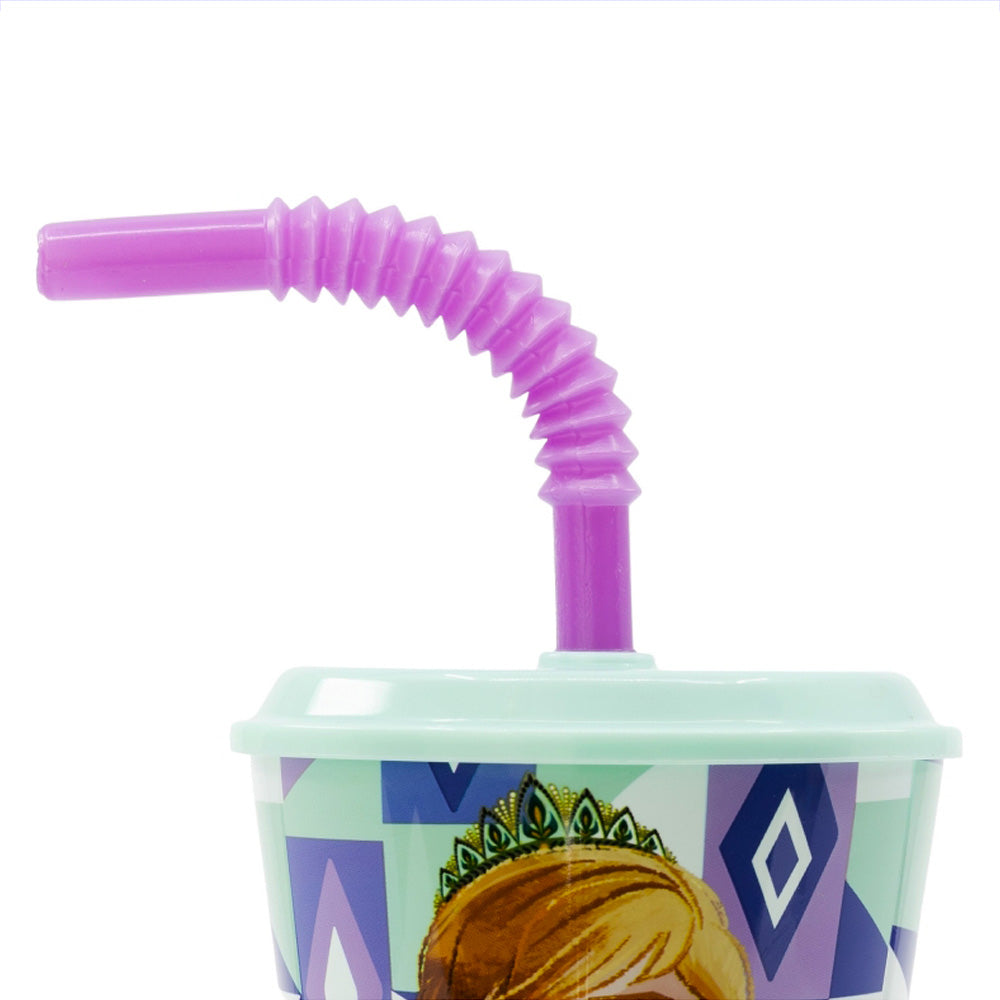Gobelet réutilisable pour enfants avec couvercle et paille 430 ml Frozen Ice Magic