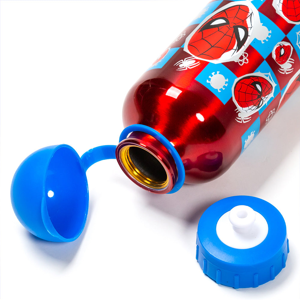 Botella de aluminio para niños 400 ml Spiderman / Cantimplora infantil / Botella de agua reutilizable