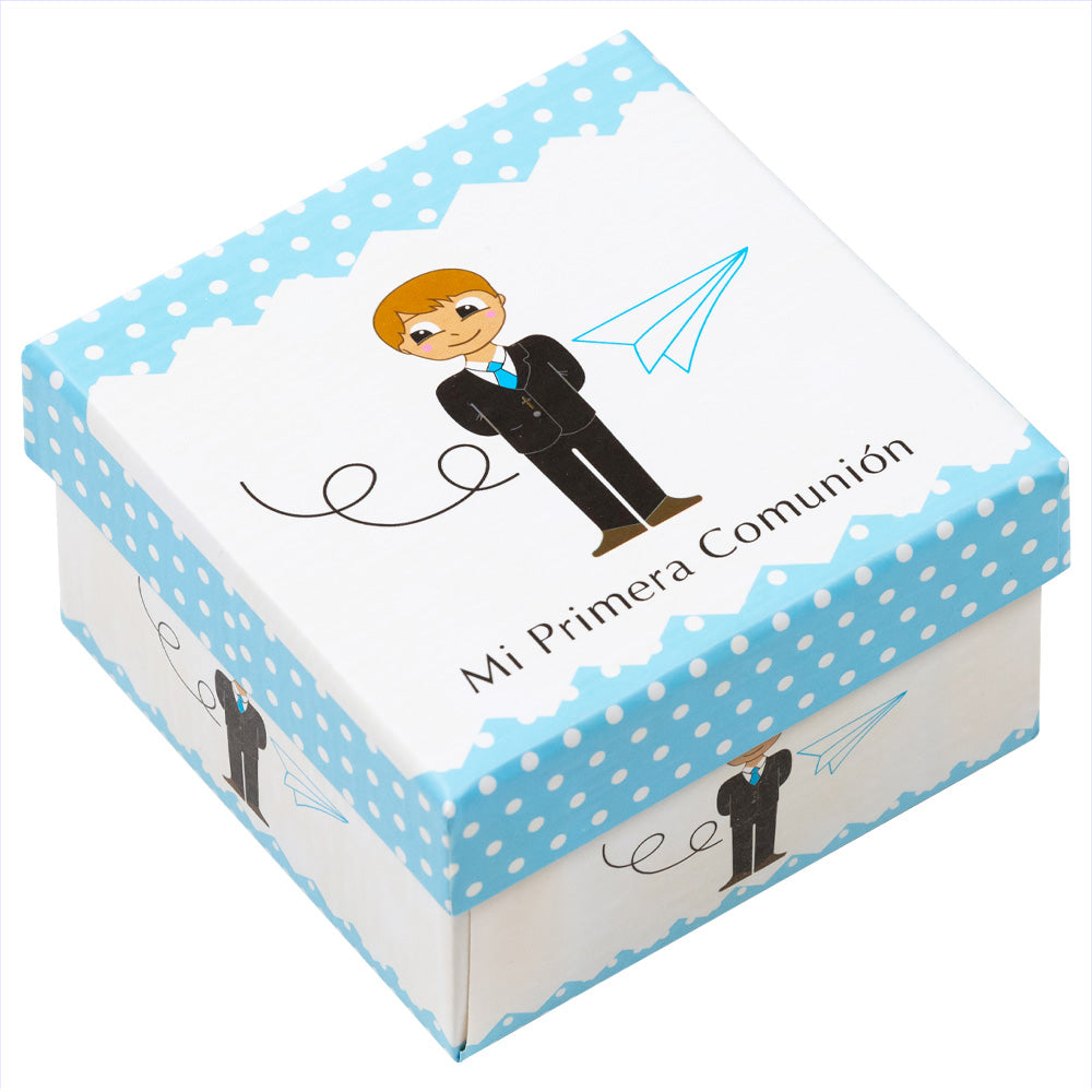 Caja regalo Cajita cartón "Mi Primera Comunión" 9,5x9,5x5,5 cm Cajas de almacenaje