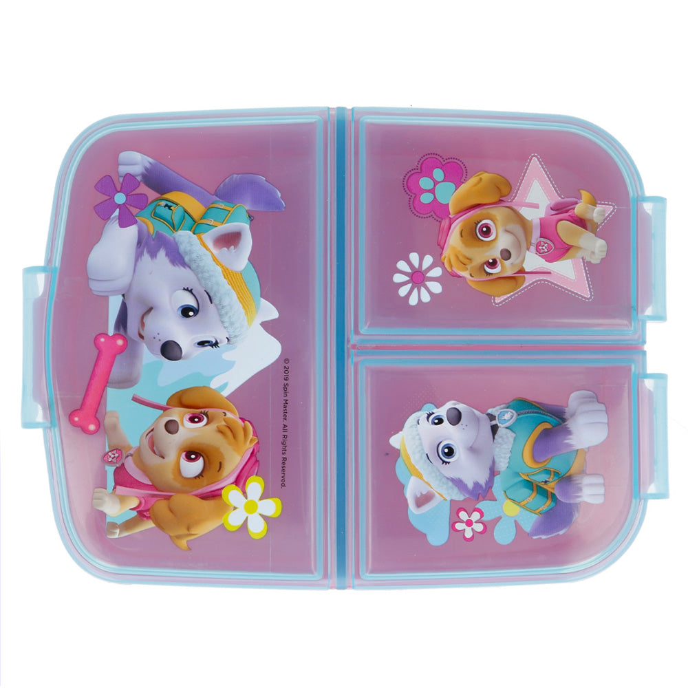 Stor Paw Patrol Girl Multi-Sandwich Maker / 300 ml with 3 Compartments / BPA Free / Lunch Box for Kids / School / Nursery