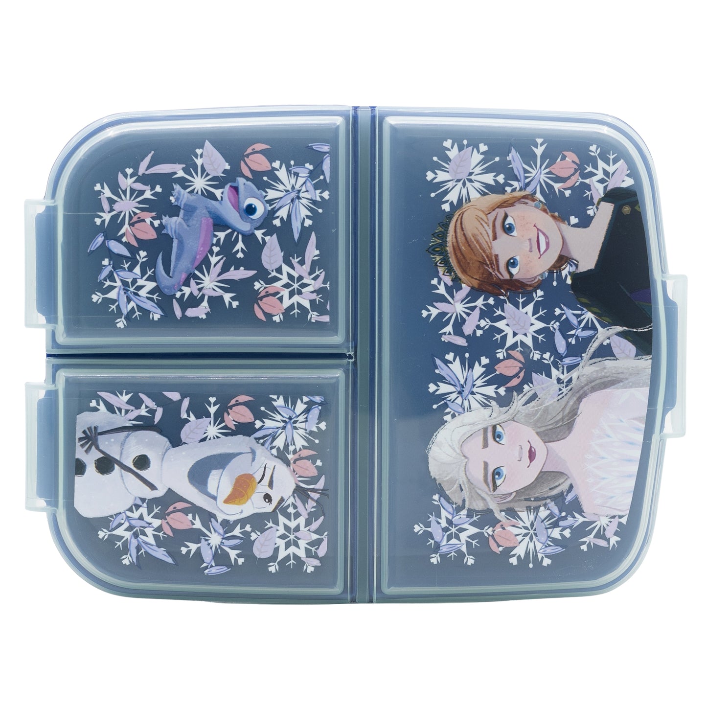 Stor Frozen Snowy Tale Multi-Sandwich Maker / 300 ml avec 3 compartiments / Sans BPA / Boîte à lunch pour enfants / École / Crèche