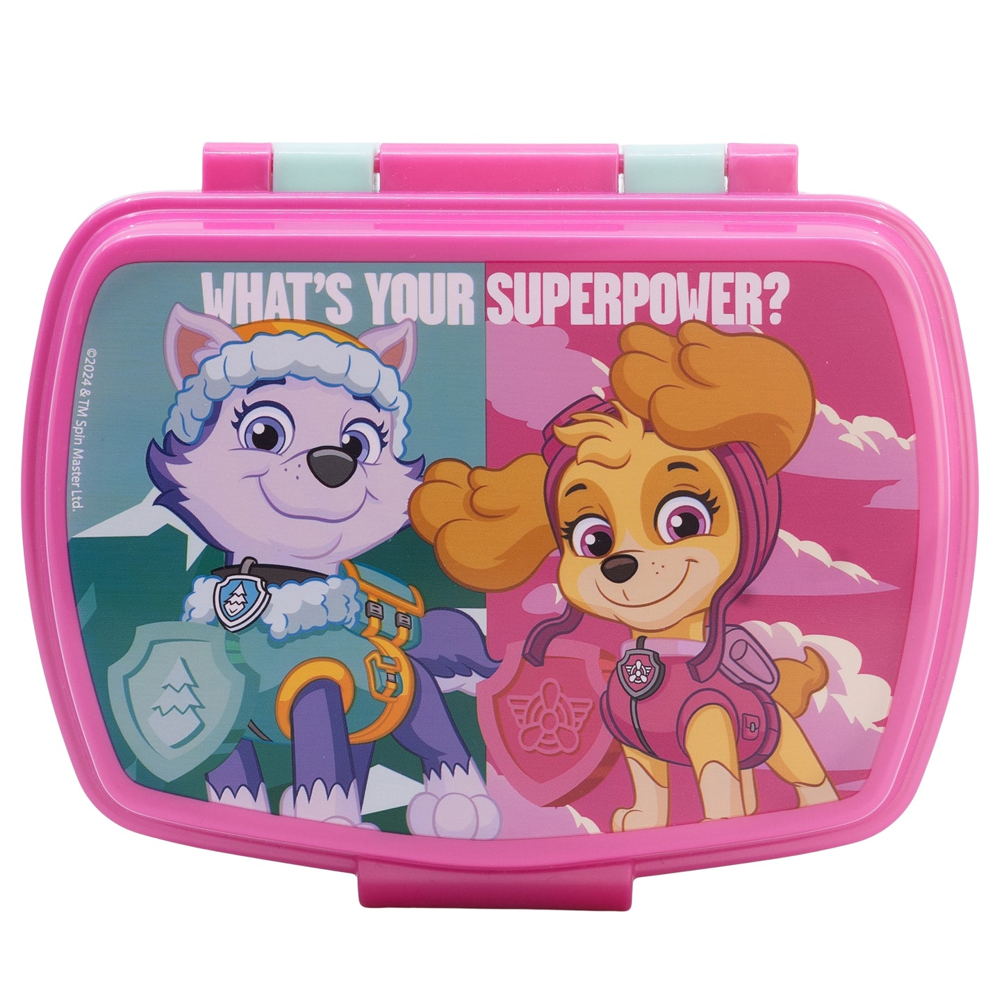 Machine à sandwich rectangulaire Paw Patrol Girl Superpowers / Sans BPA / Boîte à lunch pour enfants / École / Garderie