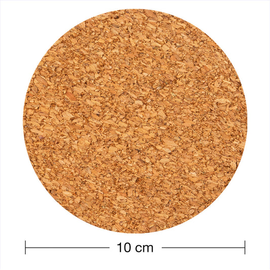 Lot de 4 sous-verres en liège Ø 10cm