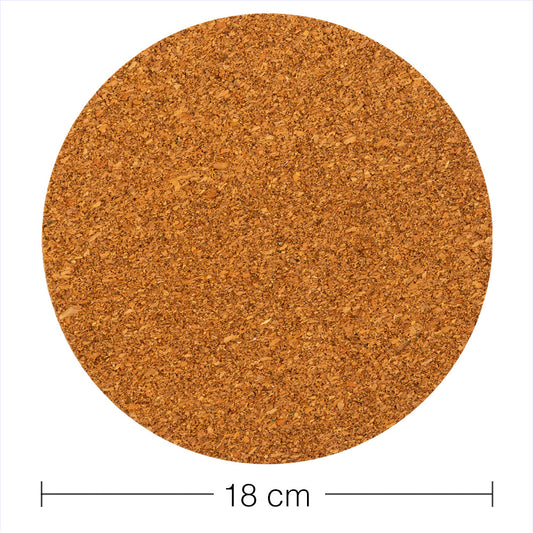 Lot de 2 dessous de plat ronds en liège Ø 18 cm