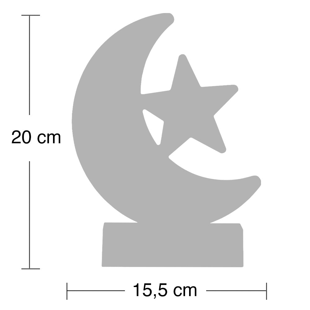 Lampara Estrella y luna USB o pila / Luz decorativa Navidad