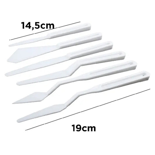 Artix Plastic Painting Spatulas Set of 6 pcs