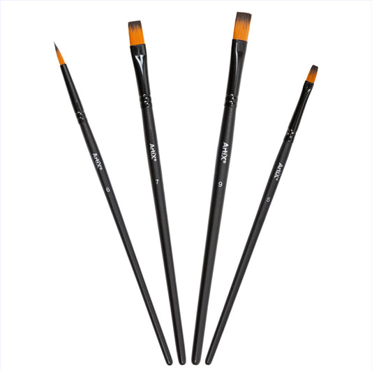 Artix Synthetic Professional Short Brush Set 4 pcs