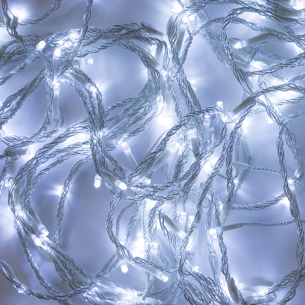 Rideaux lumineux LED 1,6 M x 1,2 M blanc 144 L/lumière décorative de Noël